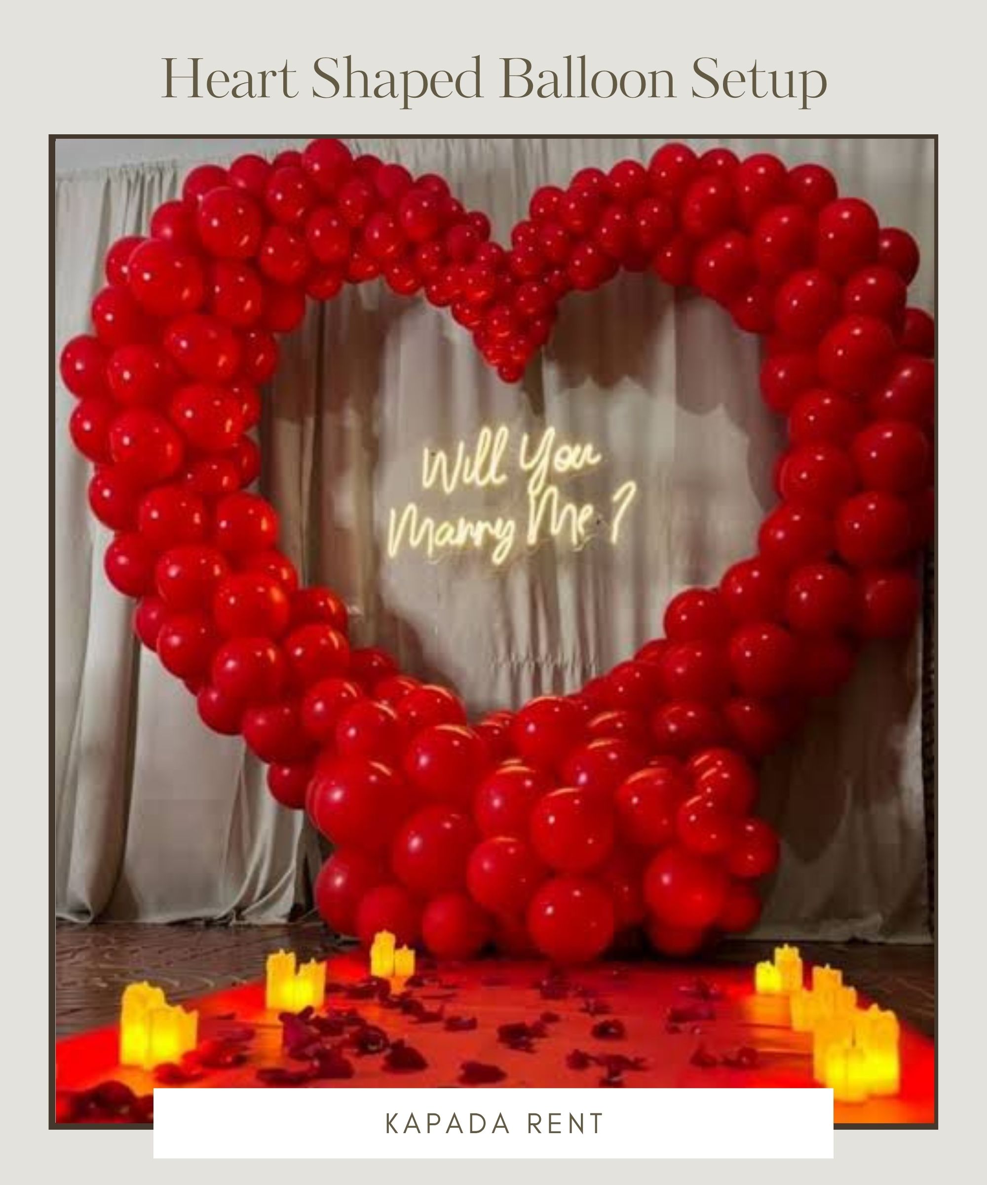 Heart Shaped Balloon Setup
