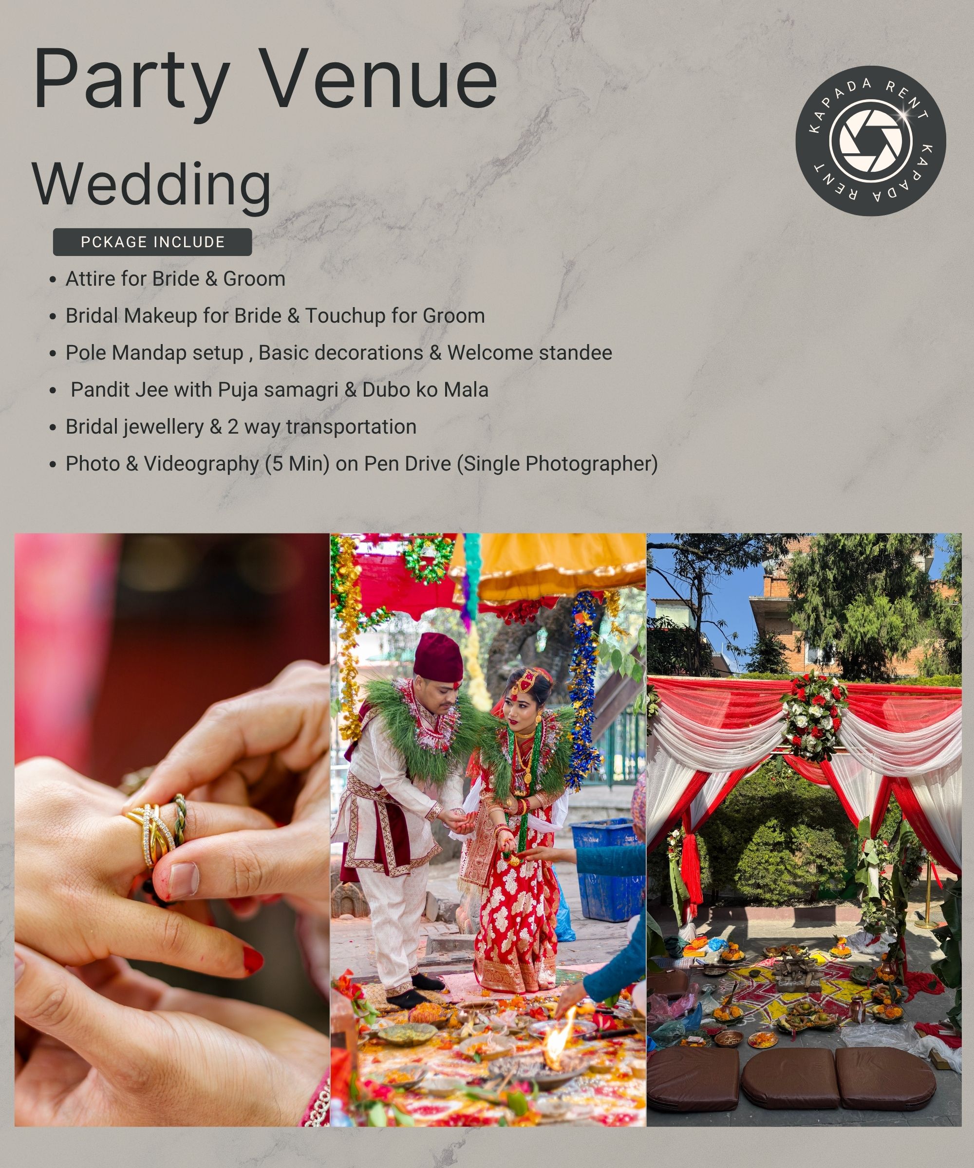 Party Venue Wedding (Non Lagan)