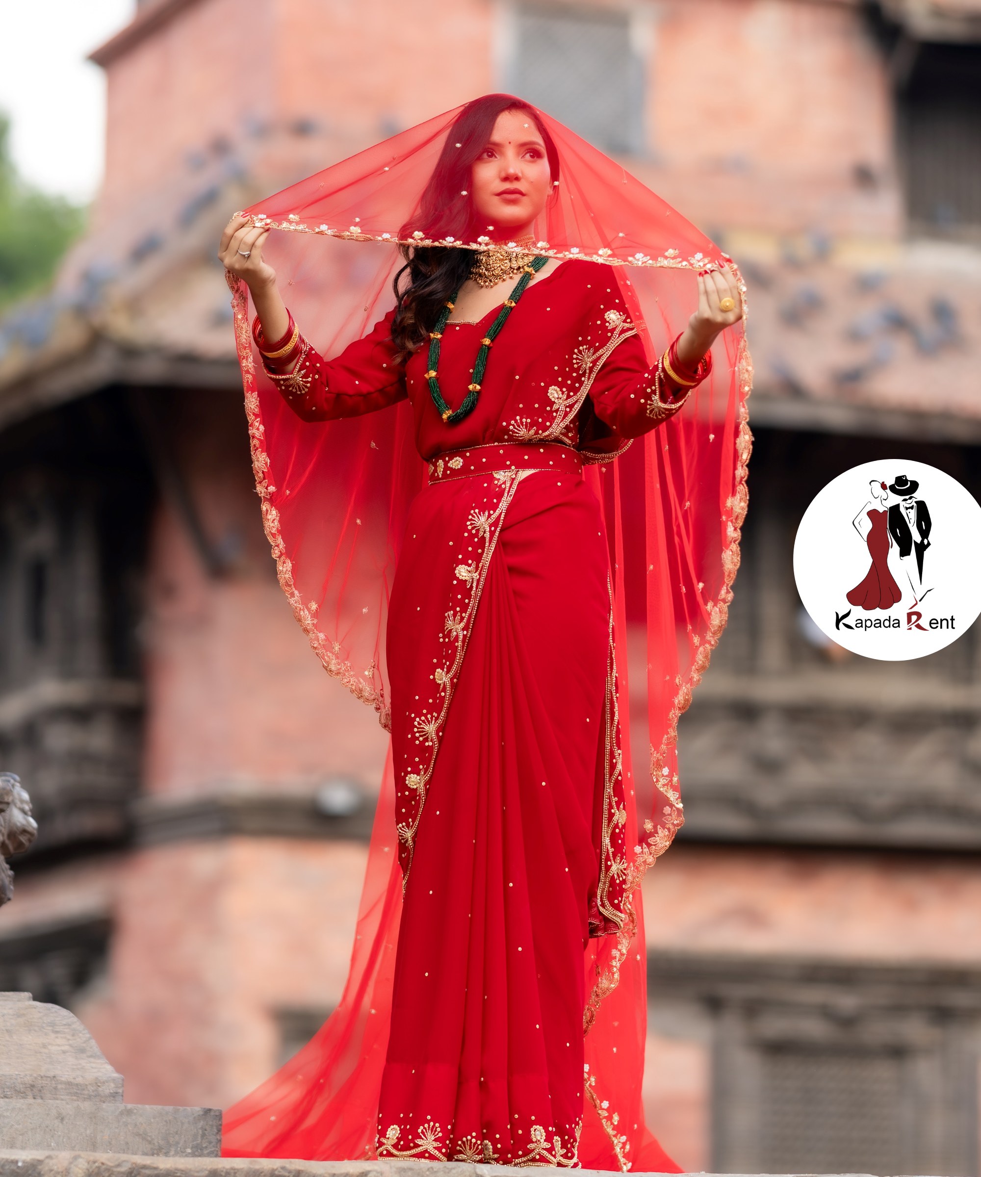 Golden Embroidery with straight border work saree
