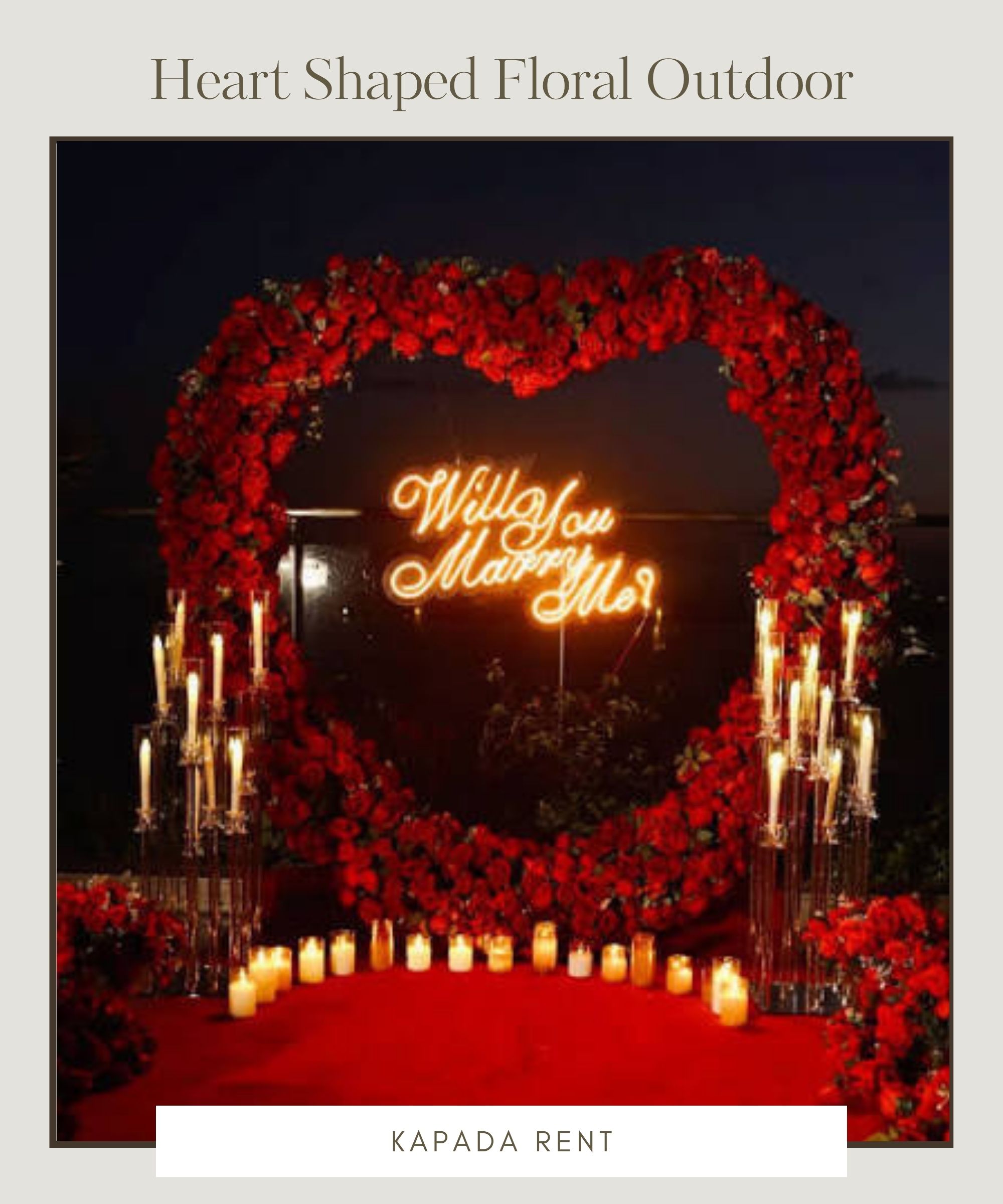 Heart Shaped Floral Outdoor