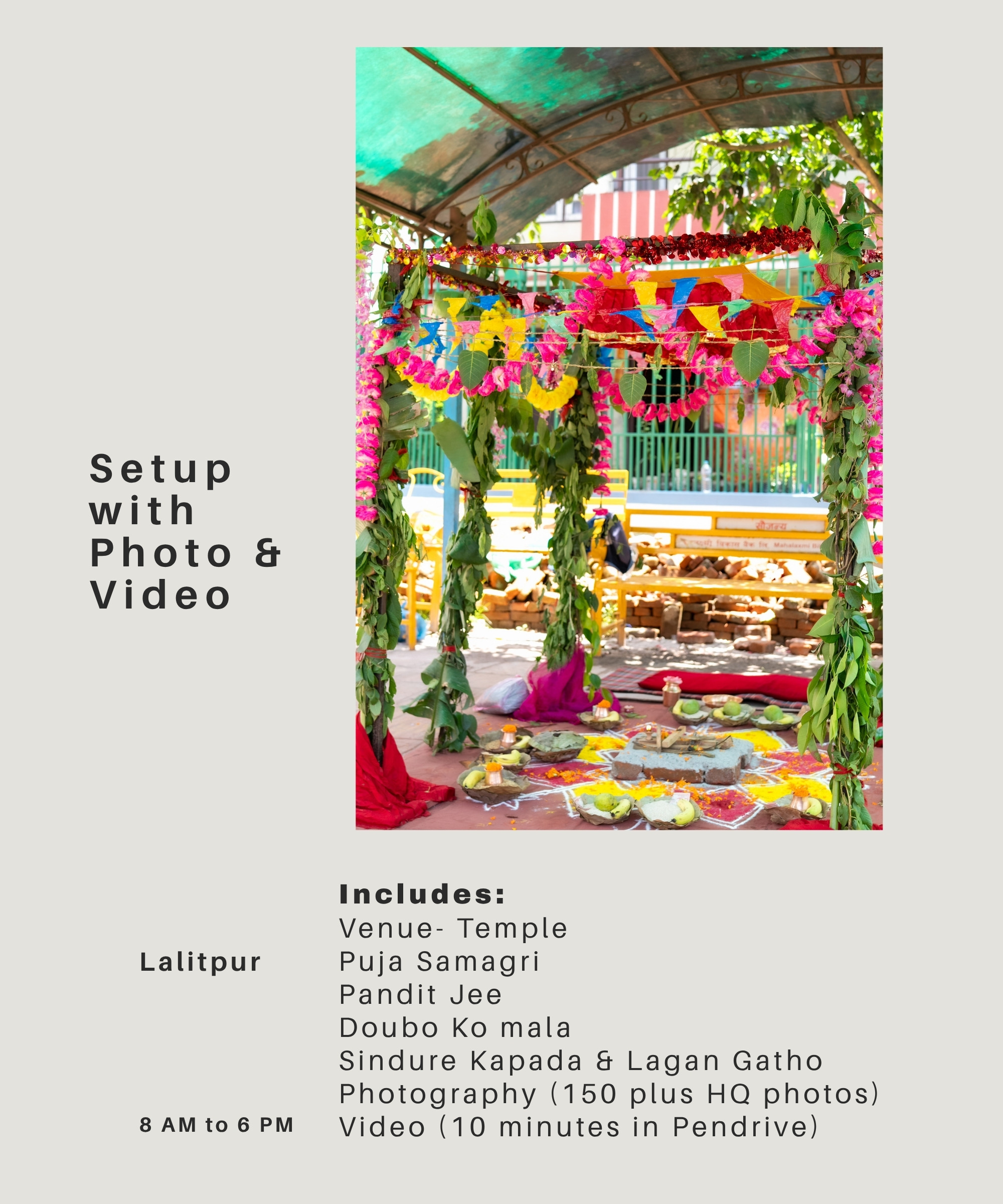 Setup with Photo Video