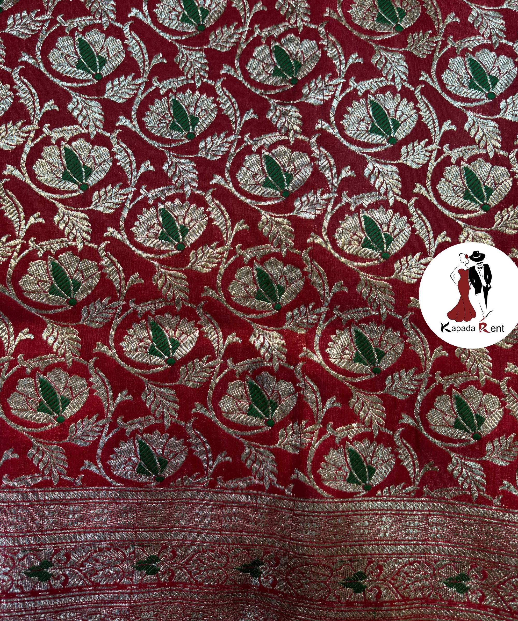 Fancy Lotus Banarashi Bridal Saree