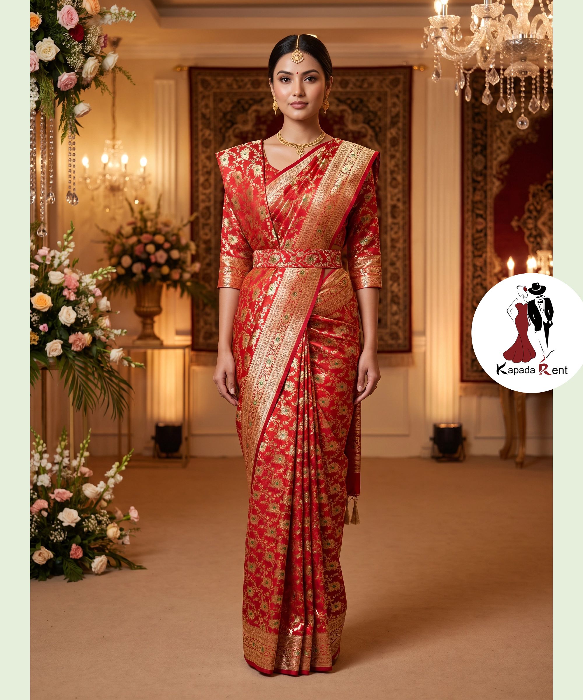 Bridal Banarasi Saree with Green Touch