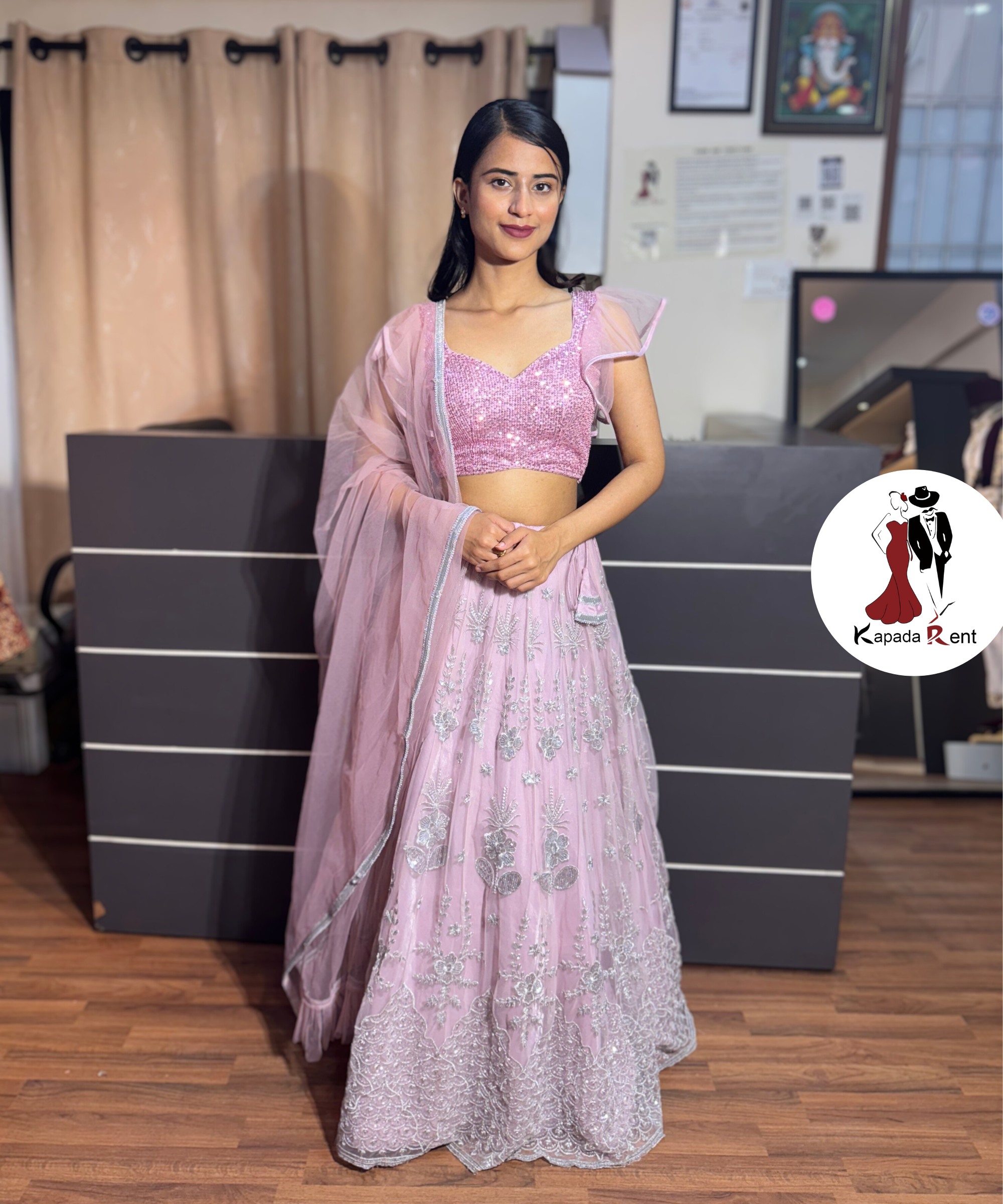 Candle Light Peach Lehenga set