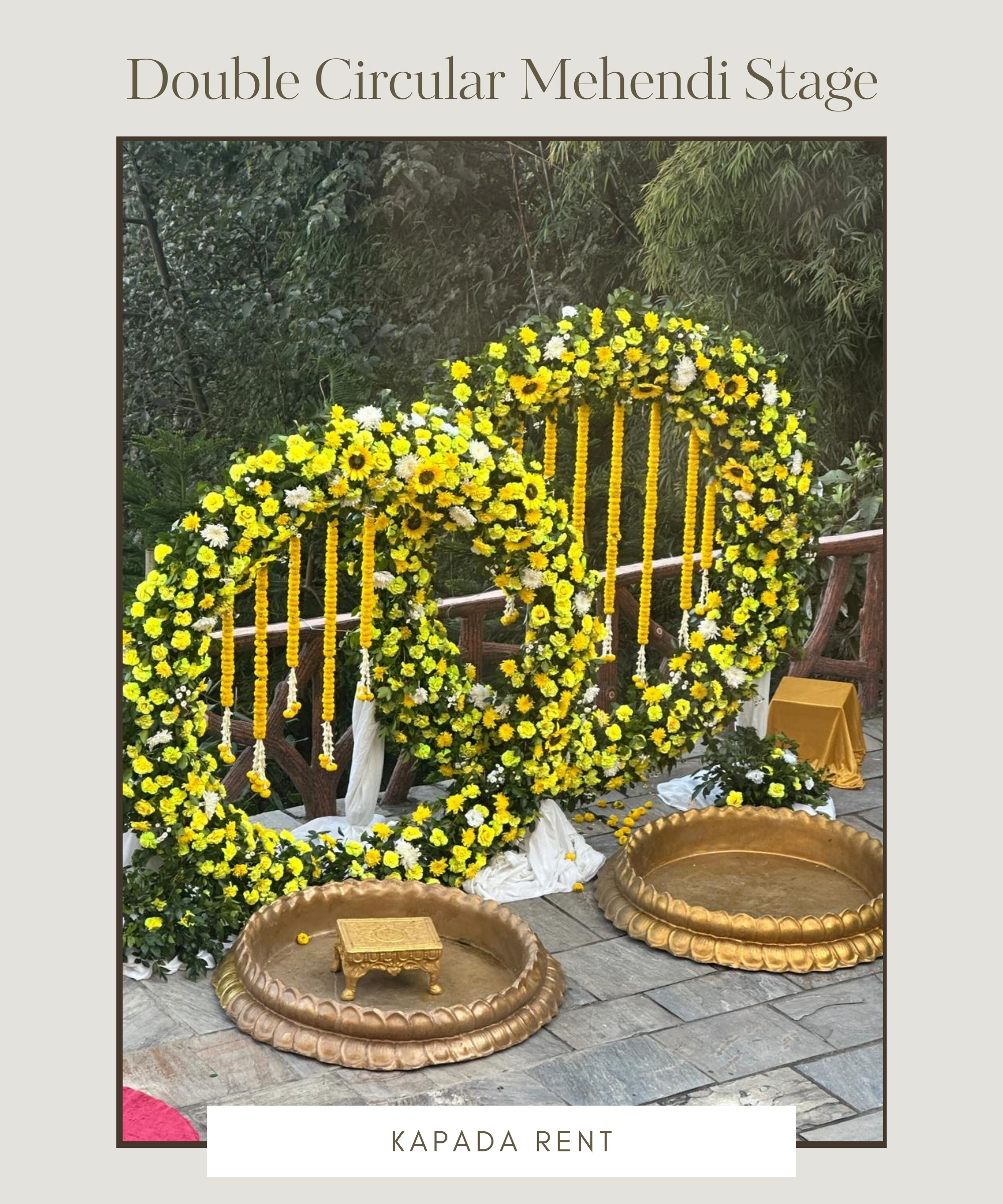 Double Circular Mehendi Stage