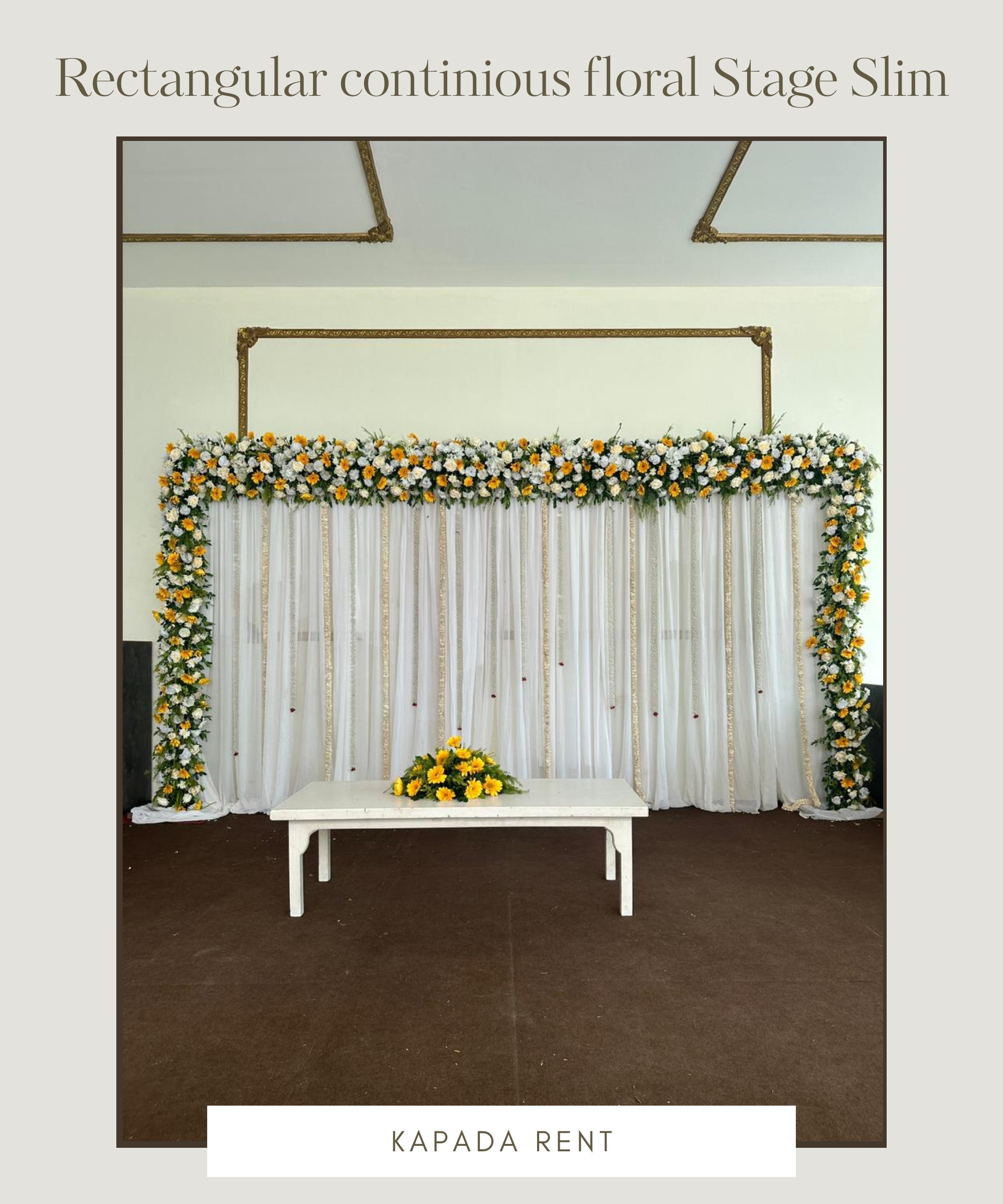 Rectangular Continious Floral Stage Slim