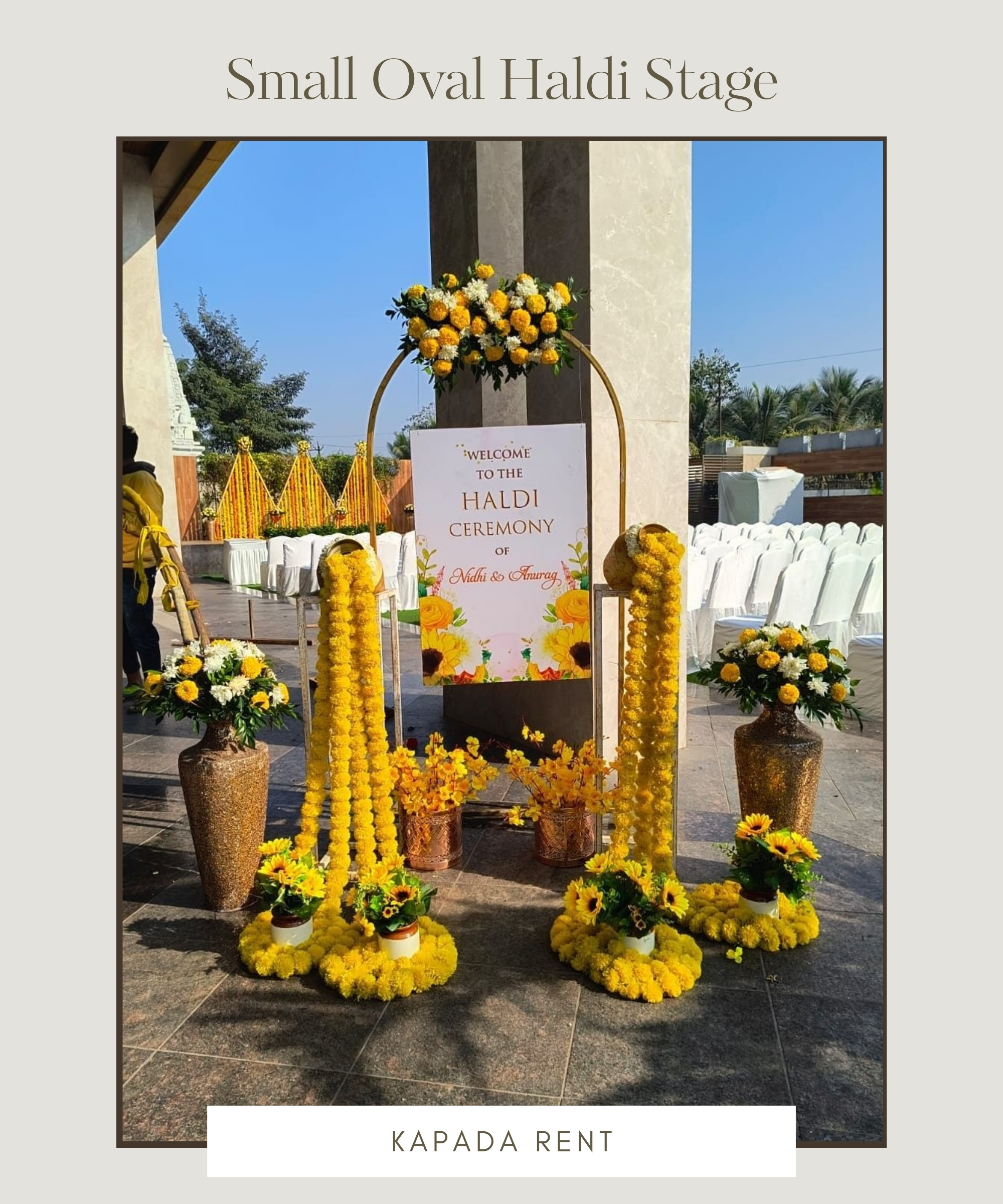 Small Oval Haldi Stage