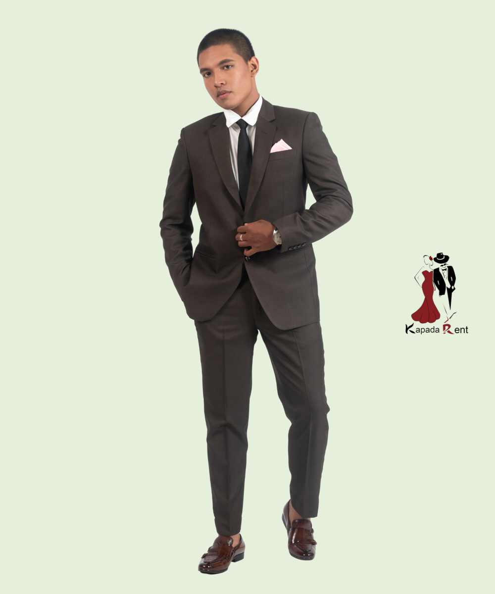 Brown suit on italian fabrics normal fit