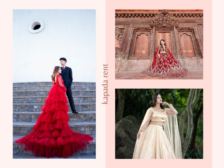 Party wear dress with kapada rent