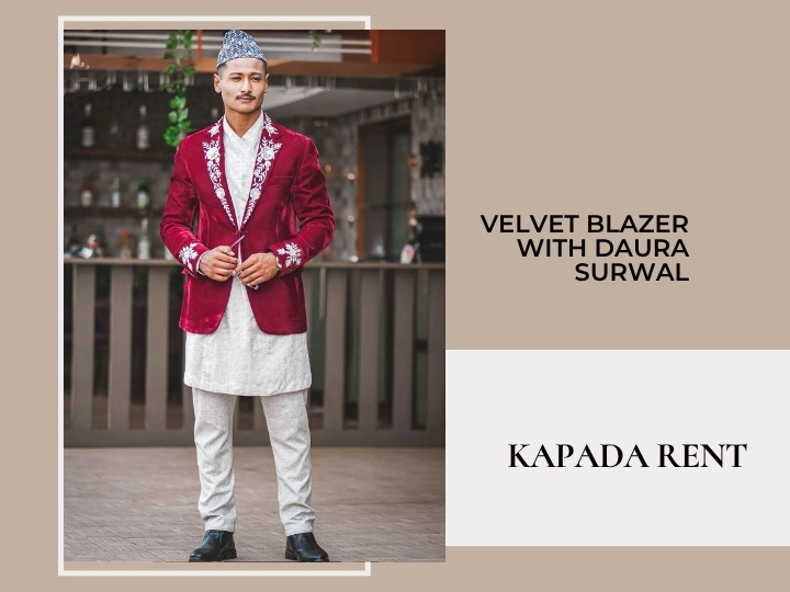 Daura surwal on wedding day